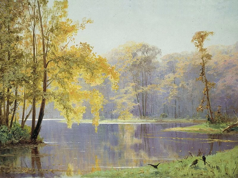 1843-Ekaterina Fyodorovna Tolstaya - Giornata autunnale nel giardino del palazzo Lefortovo a Mosca